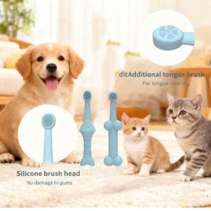 Cepillo <span class=keywords><strong>de</strong></span> Dientes <span class=keywords><strong>de</strong></span> Silicona <span class=keywords><strong>de</strong></span> Grado Alimenticio para Mascotas, Mango Suave, Cepillo <span class=keywords><strong>de</strong></span> Limpieza Dental para Perros y <span class=keywords><strong>Gatos</strong></span>, Logotipo Personalizado al por Mayor - Product Image 1