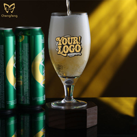 Verre à bière artisanal en cristal soufflé à la main de 380 ml, verre à jus, verre à bière haut, verre à boisson, verre à eau, usage commercial