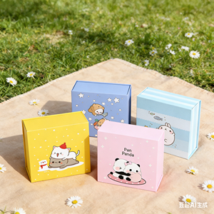 Cartoon-<b>patterned</b> Cardboard Gift Box Sponge Lining Customizable High-end Recyclable Packaging Vietnam for Certified Luxury - Product Image 3