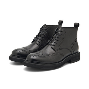 Nouvelles chaussures en cuir véritable tendance, bottes de travail, bottes plates classiques, bottes à cheville pour hommes de 6 pouces, cuir en gros, luxe, hommes, hombre - Product Image 2