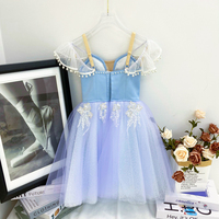 Robe de danse romantique Edance AL-R0224-1 pour enfants, filles, tutu de ballet, costumes de scène avec broderie