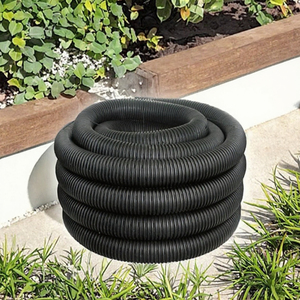 Tubería de Drenaje Flexible Corrugada y Perforada de HDPE de 4" x 100' con Manguito - Product Image 3
