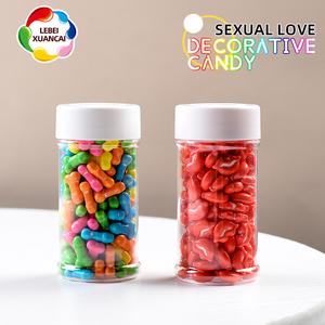 Labios de caramelo comestible moldeados, de fábrica, venta directa al por mayor, en botella de 85g, para el Día de San Valentín - Product Image 2