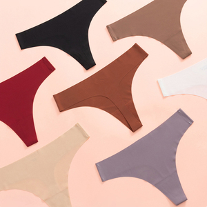 卸売 パンティ レディース 無地 セクシー下着 プラスサイズ シームレス下着 速乾性 快適 一体型Tバック - Product Image 5