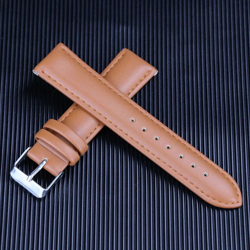 Soft Genuine Leather Watch Band Parts Watchbands For DW Watch Strap Accessories for Men and Women Green Purple Blue 10mm-24mm