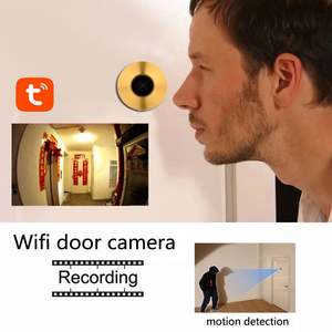 Tuya 182度P2p家庭智能门查看器摄像头Wifi运动检测鱼眼窥视孔门Wifi摄像头门窥视孔 - Product Image 2