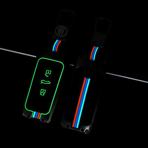 Étui de protection pour clé de voiture en alliage de zinc et gel de silice pour Volkswagen <span class=keywords><strong>2022</strong></span> TOUAREG, porte-clés VW, accessoires de sac - Product Image 3