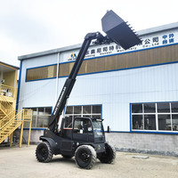 Manipulateur télescopique multifonctionnel avec attache rapide, fourche à palettes pour la manutention des matériaux