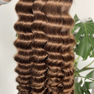 Extensiones de cabello Remy de grado 12A vietnamita Virgen sin procesar de cutícula alineada de fábrica 4 colores 100g onda profunda a granel al por mayor - Product Image 2