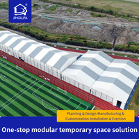 Tente de sport robuste pour salle de sport, imperméable, avec structure en aluminium renforcée, à portée libre, pour terrain de basketball et de tennis intérieur