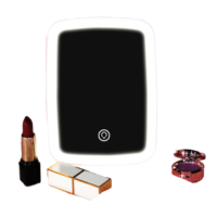 Espejo de Maquillaje Plegable con Luces LED, Espejo Cosmético Portátil de Escritorio, Espejo de Viaje, Proveedor de Fábrica OEM ODM, Venta al Por Mayor
