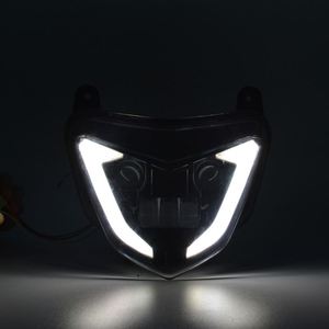 Phare LED noir Yongjin avec clignotant jaune DRL pour <span class=keywords><strong>Ducati</strong></span> Hypermotard 821 - Product Image 5