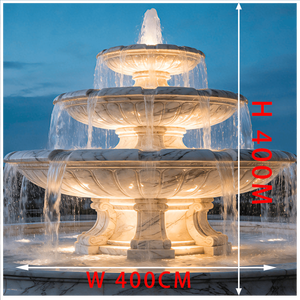 نافورة مياه كبيرة مخصصة على الطراز الأوروبي من الحجر الطبيعي، منحوتات نافورة للديكور في المنتجعات - Product Image 3