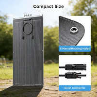 Panel Solar Flexible Ultrafino y Plegable ALECTER SOLAR APH-P137 de 100W, 12V, 23% de Alta Conversión, Módulo Fotovoltaico para RV, Barco, Generador