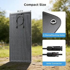 แผงโซลาร์เซลล์แบบยืดหยุ่นขนาด 100W บางเฉียบ 12V ประสิทธิภาพสูง 23.7% ดีไซน์โค้งงอได้ 240 องศา เหมาะสำหรับเครื่องกำเนิดไฟฟ้า สถานีไฟฟ้า รถบ้าน - Product Image 2