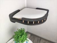 Meuble mural flottant en bois pour chat, lit de salon, étagère murale, perchoir pour chat, étagère d'angle pour chat