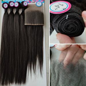 Commercio all'ingrosso ricciolo crespi in miscela di capelli con 13*4 <span class=keywords><strong>Set</strong></span> frontale in pizzo di colore naturale a buon mercato brasiliano <span class=keywords><strong>Set</strong></span> di fasci di capelli per donne nere - Product Image 6