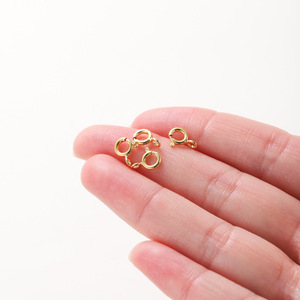 Cierre de resorte redondo de cobre chapado en oro de 18 quilates para la fabricación de collares GA0011 - Product Image 3