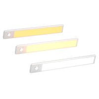 Lampu Sensor LED isi ulang 24 cm, lampu malam cerdas Modern dengan perekat magnetik untuk lemari dapur dan kamar tidur