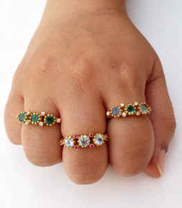 Argent sterling 925 plaqué or fournisseur grossiste sur mesure fait à la main pas cher unisexe bas quantité minimale de commande à la mode éternité vermeil bagues fines - Product Image 1