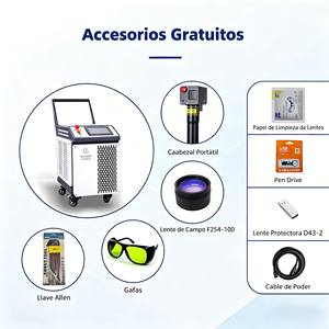 Nouvelle machine de nettoyage au laser à fibre 200W/100W, refroidissement par air, pour acier inoxydable, métal, aluminium, verre, bois, pierre, élimination de la rouille par laser pulsé - Product Image 6