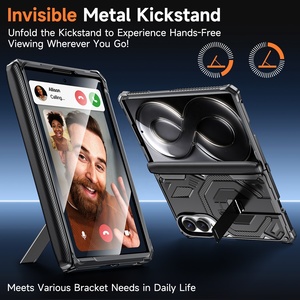 Étui de téléphone pliable avec fixation magnétique, support intégré, protection anti-chute pour Samsung Z Fold 8 écran large D-060 - Product Image 4
