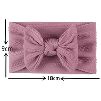 Bandeau en Nylon pour nouveau-né, accessoires pour cheveux, bébé, petite peau douce, 2 pièces, bandeau en tricot, motif Jacquard, nœud extensible