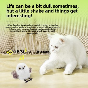Juguete para Gatos con Vibración Inteligente, Peluche de Búho y Tucán, Varita con Movimiento Automático - Product Image 3