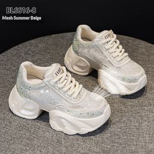 Zapatillas de malla para mujer, estilo papá, novedad primavera-verano 2026, diseño Princesa <span class=keywords><strong>Anna</strong></span>, transpirables, con pedrería, suela gruesa, populares en internet. - Product Image 6