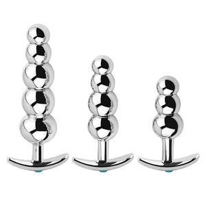 Ensemble de perles anales en métal, plug anal portable, petit et grand, plug anal, insert G-spot, jouet sexuel pour vagin et <span class=keywords><strong>anus</strong></span> - Product Image 1