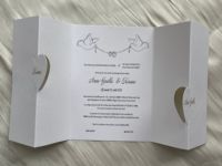 Enveloppe Faire Part Invitations de mariage Invitations de mariage noires modernes Invitations de mariage imprimables Pliables Invitations pliées noires modernes