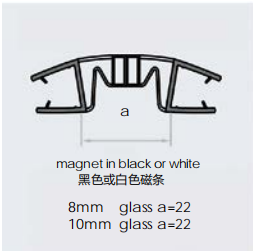 Bande d'étanchéité magnétique transparente semi-circulaire moderne insonorisée pour portes de salle de bain avec certification SGS et garantie de 5 ans - Product Image 3