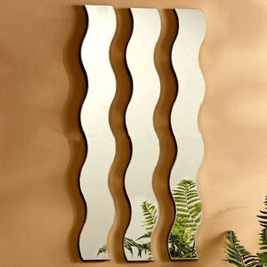 Miroirs autocollants muraux en forme de S, créatifs et simples, décoration artistique de maison, simples, pour le bricolage - Product Image 1