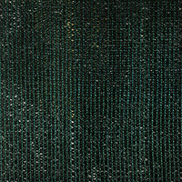 Filet d'ombrage en plastique HDPE robuste, maille Raschel, anti-UV, taux d'ombrage 80%, vert/noir, stabilisé aux UV