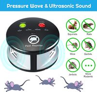 Répulsif Ultrasonique Anti-Punaises de Lit et Rongeurs, Multi-Modes, Fréquence Variable, 360°, pour Intérieur, à Brancher