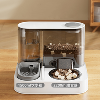 Distributeur automatique d'eau et de nourriture pour chat, bol intégré pour chat, distributeur d'eau, bol d'alimentation pour animaux de compagnie
