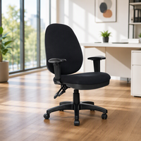 Chaise de bureau exécutive traditionnelle en nylon Kabel avec roulettes, accoudoirs réglables, dossier en maille - Conception confortable et pivotante pour petites tâches