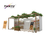 TIANYU Stand d'exposition LED pliable pour impression, présentoir alimentaire pour vendeurs, conception de stand pour salons professionnels, boîte lumineuse publicitaire