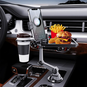Suporte para Pratos, Suporte para Armazenamento de Alimentos, Suporte para Copos, Bandeja Pequena, Mesa de Jantar para Viagens de Carro, Suporte para Telefone de Carro - Product Image 3