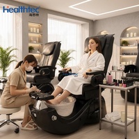 Chaises européennes de luxe pour salon de manucure et spa pour pieds fauteuil de pédicure réglable logo personnalisable pour salon de beauté
