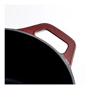 Vente en gros de bouillon de cuisine émaillé en métal <span class=keywords><strong>fonte</strong></span> Casserole pour buffet avec couvercle - Product Image 6