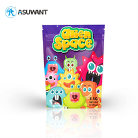 Sac de pochette de dessin animé avec logo personnalisé sac d'emballage alimentaire en plastique d'anime à fermeture éclair dessin animé 3.5g sac debout en mylar
