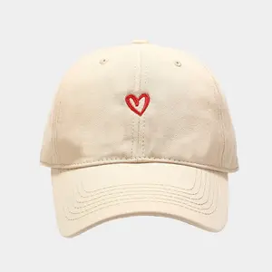 Nova moda personalizado bordado em forma de coração logotipo unisex pai australiano chapéu e boné com bordado