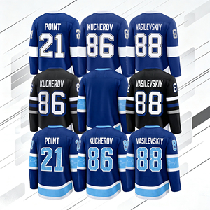 Kaus Hoki Pemain Populer Pria yang Sepenuhnya Dijahit Brayden Point Jake Guentzel Victor Hedman Nikita Kucherov Andrei Vasilevskiy S-3XL - Product Image 1