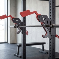Accessoire de montage sur rack pour barre de musculation à retour automatique OEM, en acier, pour squats et développés couchés, compatible avec les racks de musculation