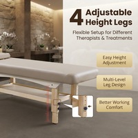 Lit de massage thaïlandais à structure en bois massif le plus vendu Portable et entièrement réglable pour une utilisation dans la chambre Lit de spa de salon au design moderne