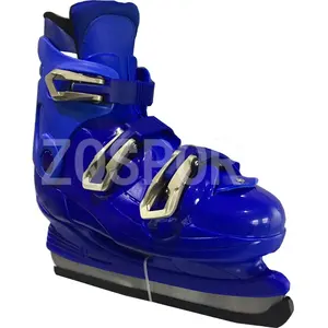 Custom rink Ice skating shoes metal buckle rental hockey ice skates shoes for kids, teenagers and adults