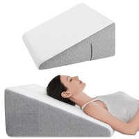 Coussin de lit triangulaire réglable à double couche en mousse à mémoire de forme déchiquetée, soutien doux, idéal comme dossier ou oreiller de sommeil