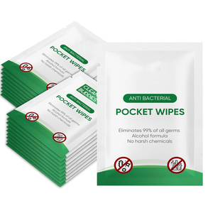 Paquets de lingettes individuelles antibactériennes tout usage de taille de voyage Lingettes désinfectantes pour les mains à l'alcool 75% - Product Image 1