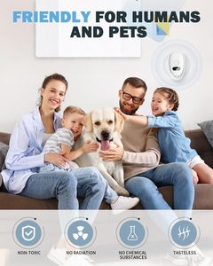 Répulsif Ultrasonique Blanc à Brancher, <span class=keywords><strong>Anti</strong></span>-Nuisibles Intérieur/Extérieur pour Souris et Insectes, Protection Non Toxique pour la Maison, Service Personnalisé OEM - Product Image 3